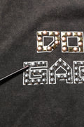 Dolce & Gabbana Gray Cotton Logo Stud Embellished T-shirt