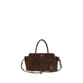 Prada Brown Suede Leather Handbag