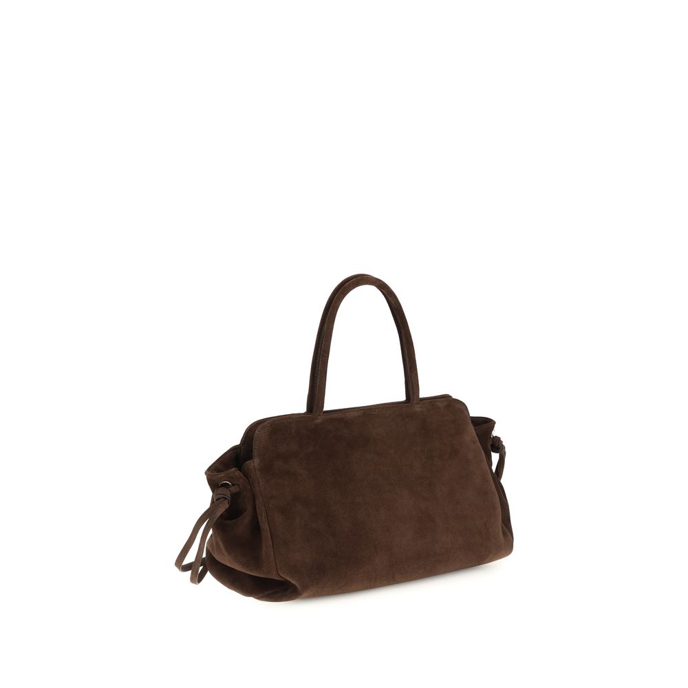 Prada Brown Suede Leather Handbag