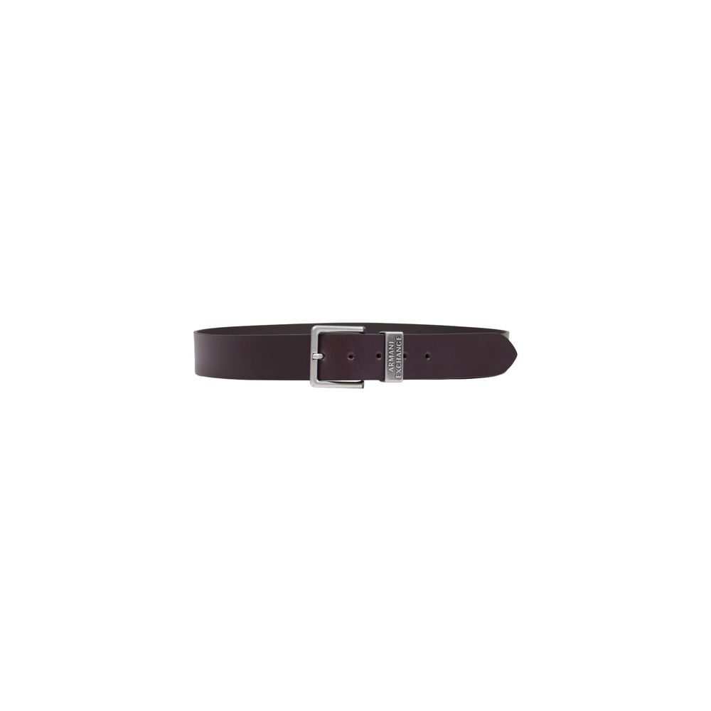 Armani Exchange Brown Leather Regular Belt