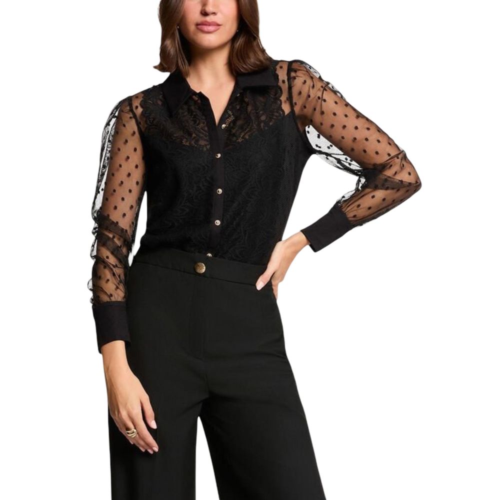 Morgan De Toi Black Polyester Sweatshirt