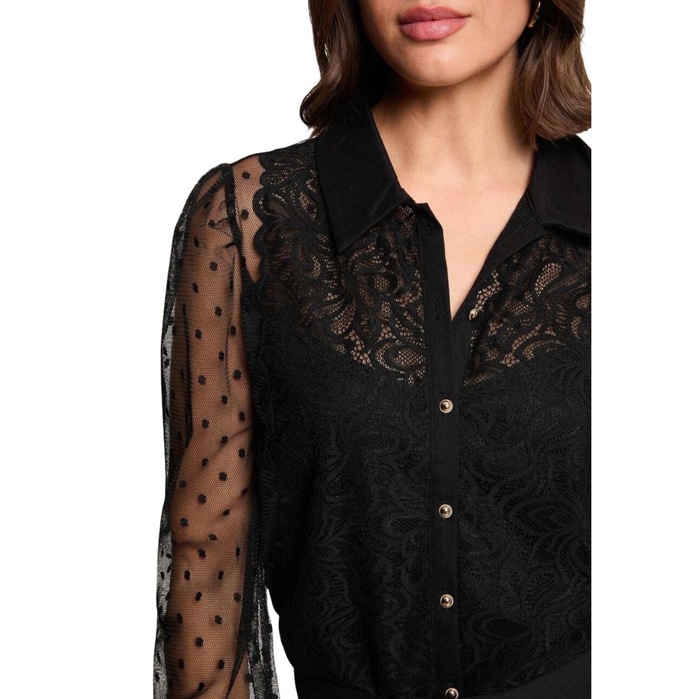 Morgan De Toi Black Polyester Sweatshirt