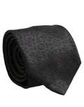 Dolce & Gabbana Black Jacquard Silk Adjustable Necktie Men Accessory Tie