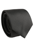 Dolce & Gabbana Black Silk Micro Polka Dot Adjustable Tied Necktie Tie