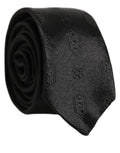 Dolce & Gabbana Black Silk Jacquard Adjustable Men Necktie Accessory Tie