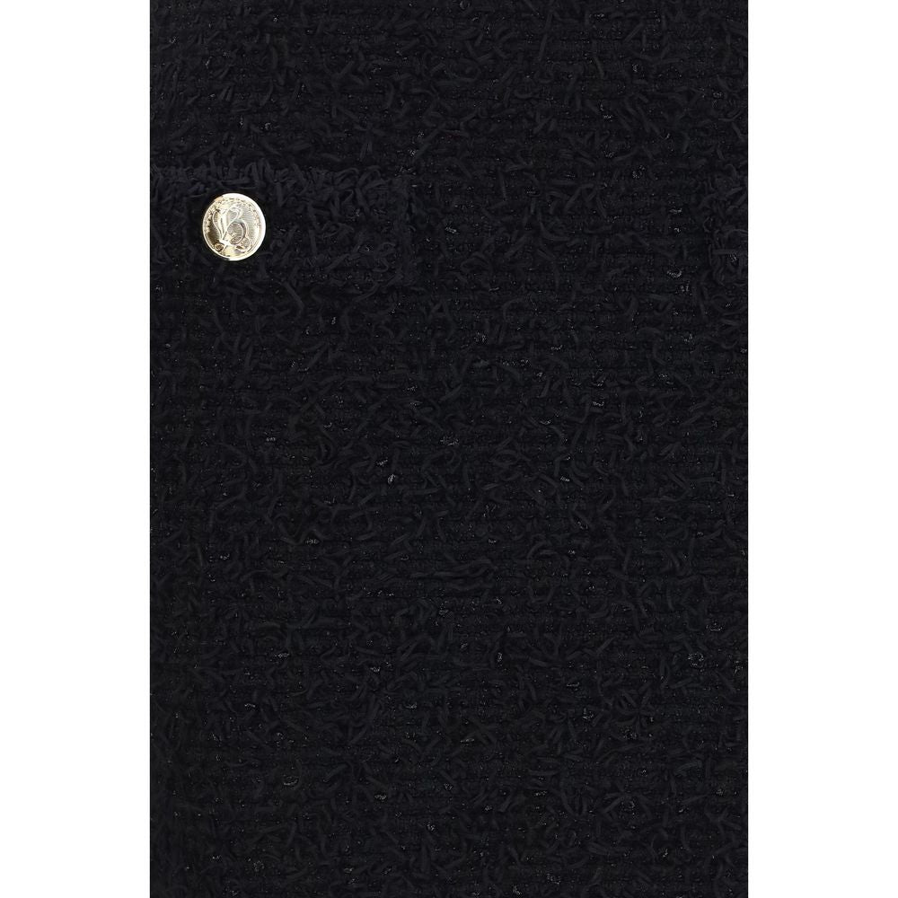 Balmain Black Viscose Mini Skirt