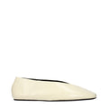 Jil Sander Beige Leather Ballet Flats