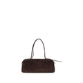 Khaite Black Calf Leather Bos Taurus Shoulder Bag