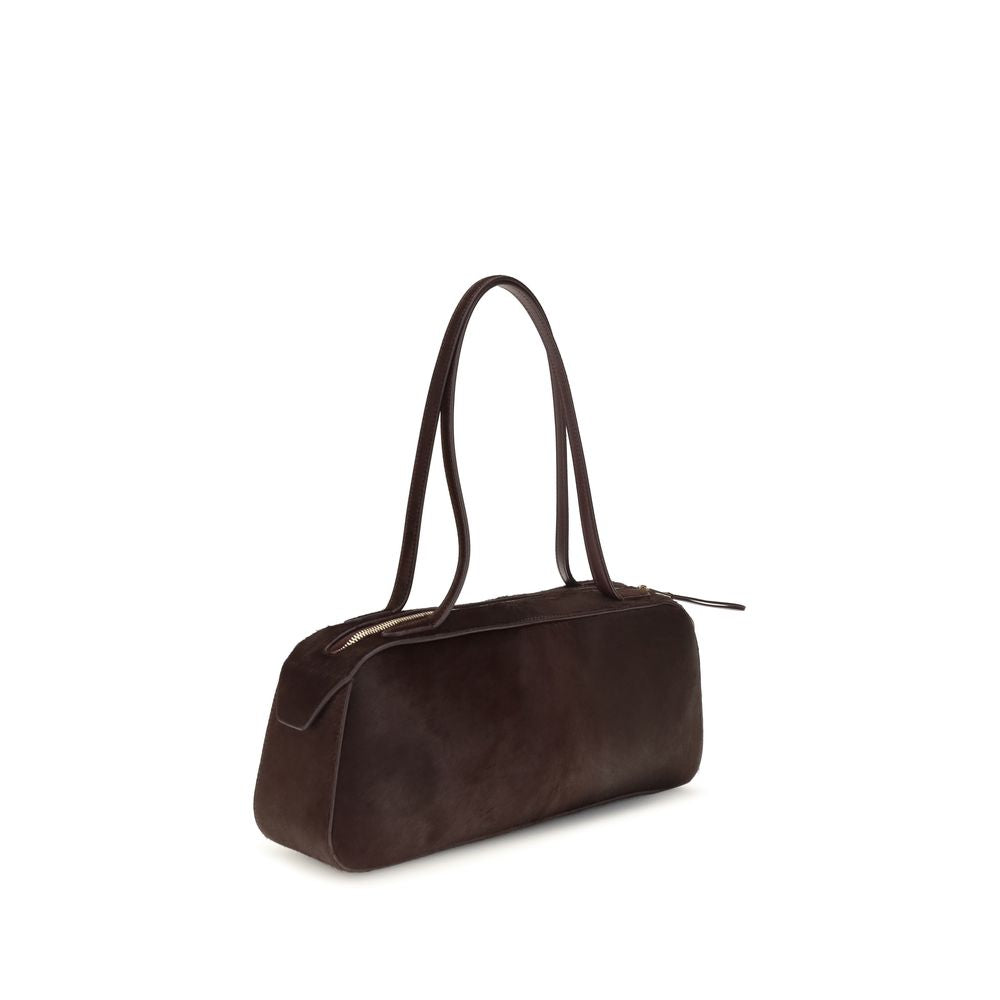 Khaite Black Calf Leather Bos Taurus Shoulder Bag