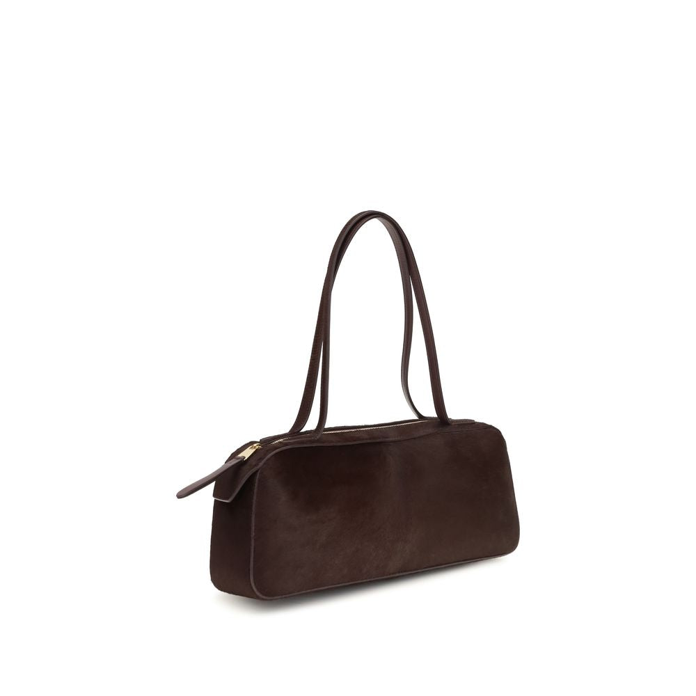 Khaite Black Calf Leather Bos Taurus Shoulder Bag