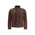 Belstaff Brown Cotton Biker Jacket
