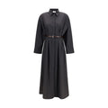 P.A.R.O.S.H. Gray Wool Oves Aries Casual Dress