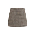 P.A.R.O.S.H. Brown Wool Oves Aries Mini Skirt