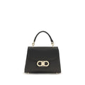 Ferragamo Black Calf Leather Bos Taurus Handbag