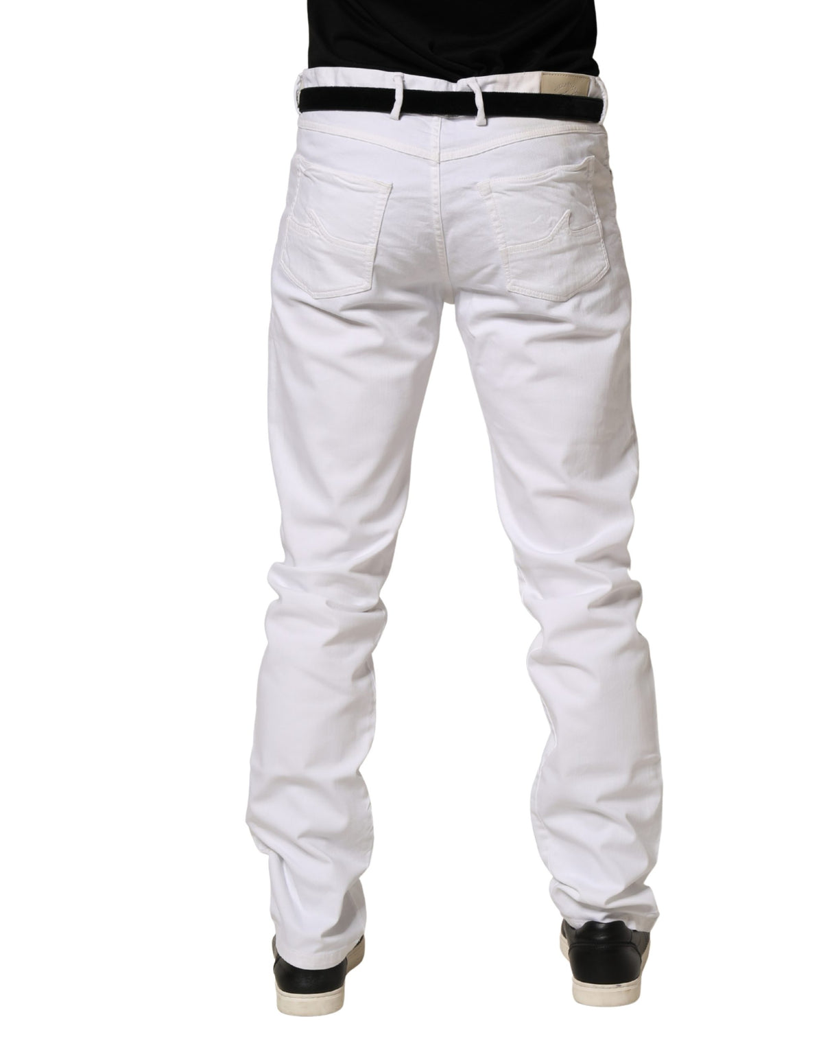Paul & Shark White Skinny Mid Waist Men Denim Trouser Jeans