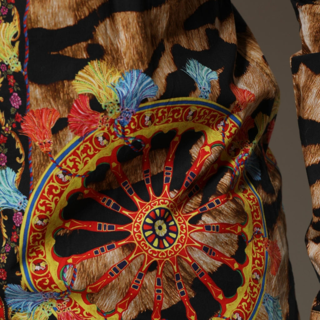 Dolce & Gabbana Cotton Tiger Carretto Long Sleeve Shirt