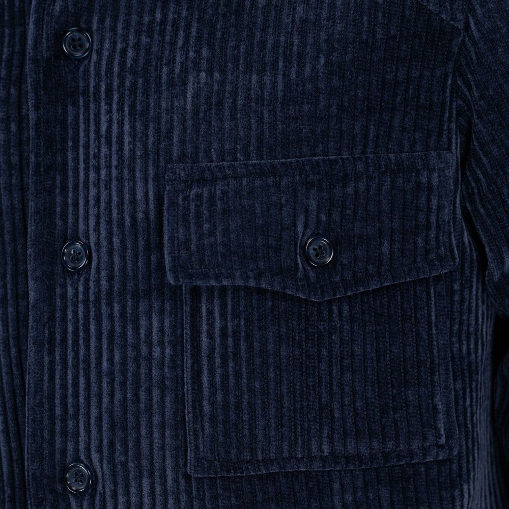 Autore Blue Polyester Full-Length Jacket