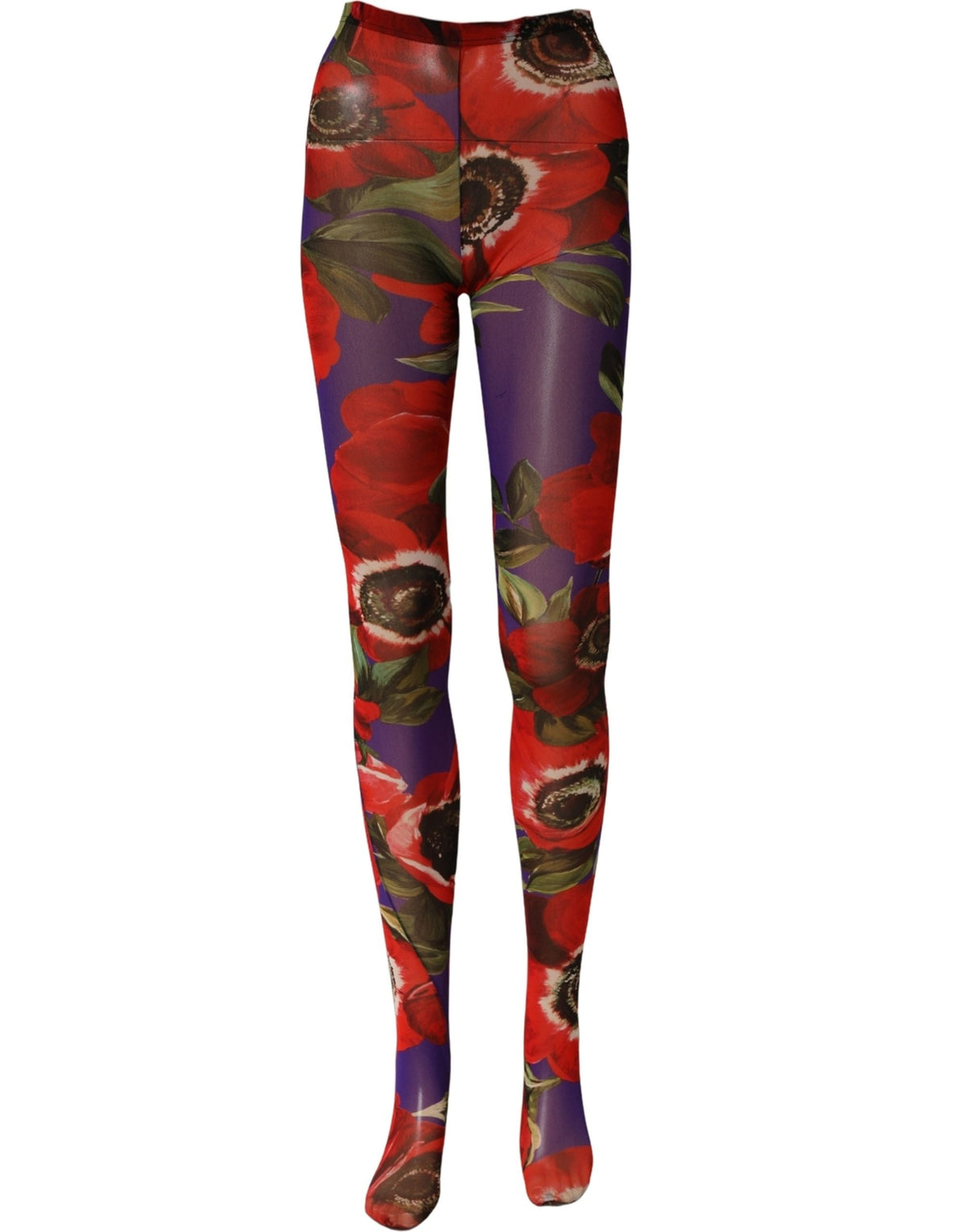 Dolce & Gabbana Multicolor Floral Nylon Tights Stockings Socks
