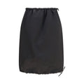 Prada Black Silk Midi Skirt