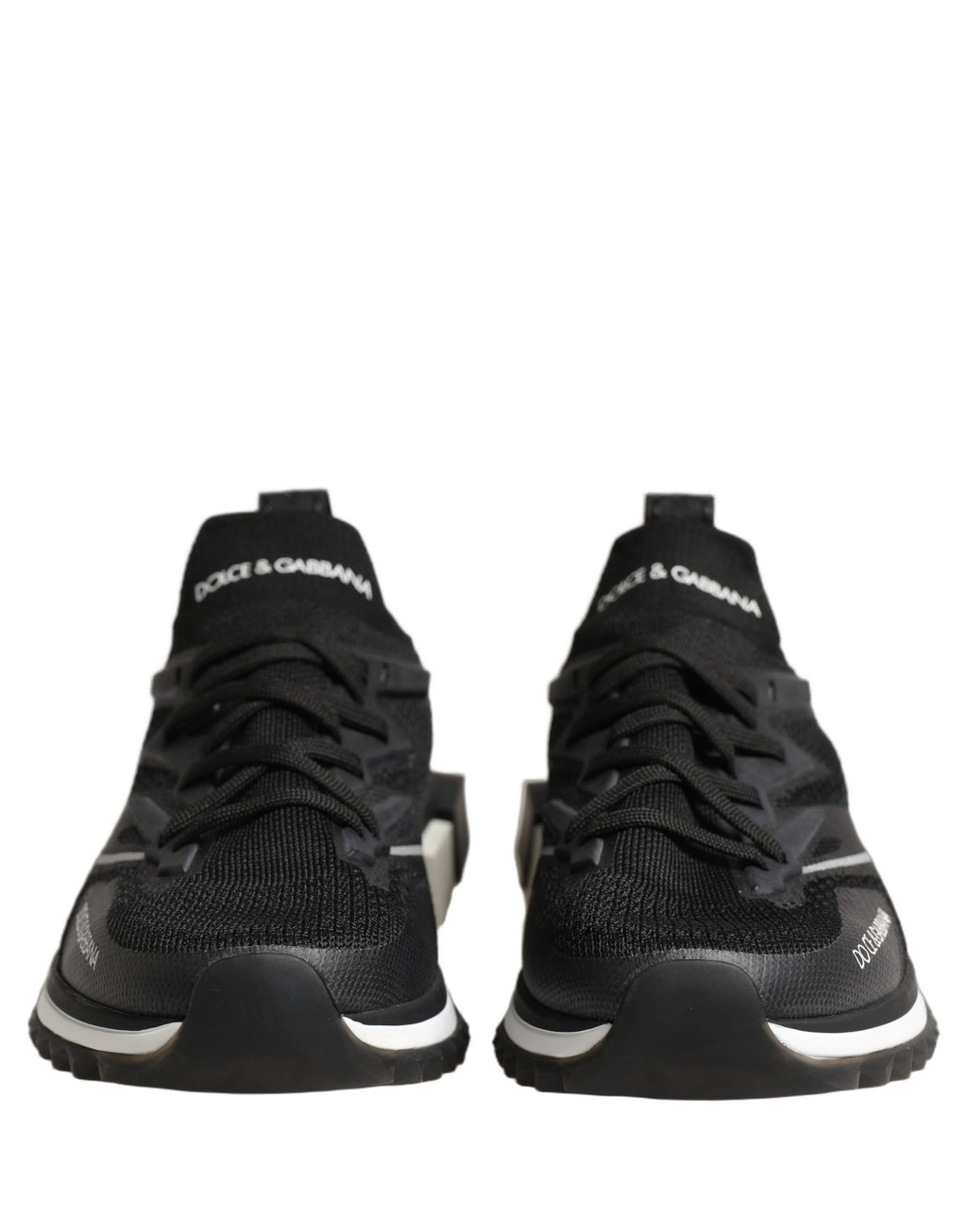 Dolce & Gabbana Black White Sorrento Low Top Sneakers Shoes