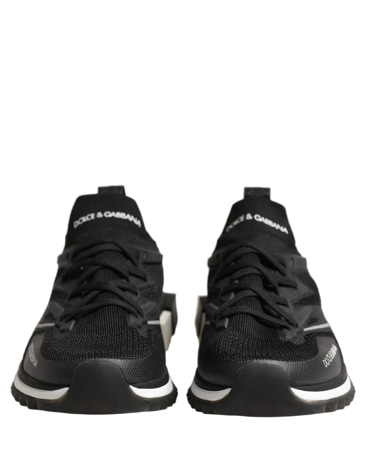 Dolce & Gabbana Black White Sorrento Low Top Sneakers Shoes