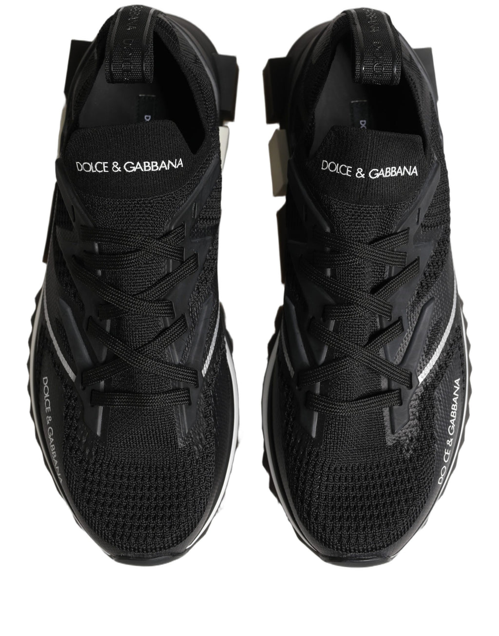 Dolce & Gabbana Black White Sorrento Low Top Sneakers Shoes