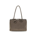 The Attico Gray Calf Leather Bos Taurus Shoulder Bag