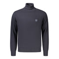 Hugo Boss Blue Cotton Turtleneck
