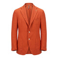 Roberto Pepe Luxury Orange Linen Men Jacket