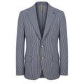 Roberto Pepe Luxury Blue Cotton Men Jacket