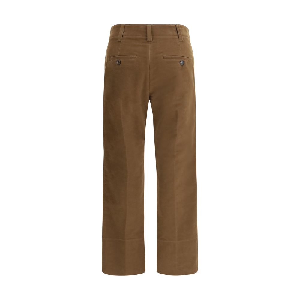 Brunello Cucinelli Brown Cotton Casual Pants