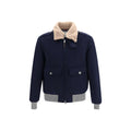 Brunello Cucinelli Blue Cashmere Full-Length Jacket