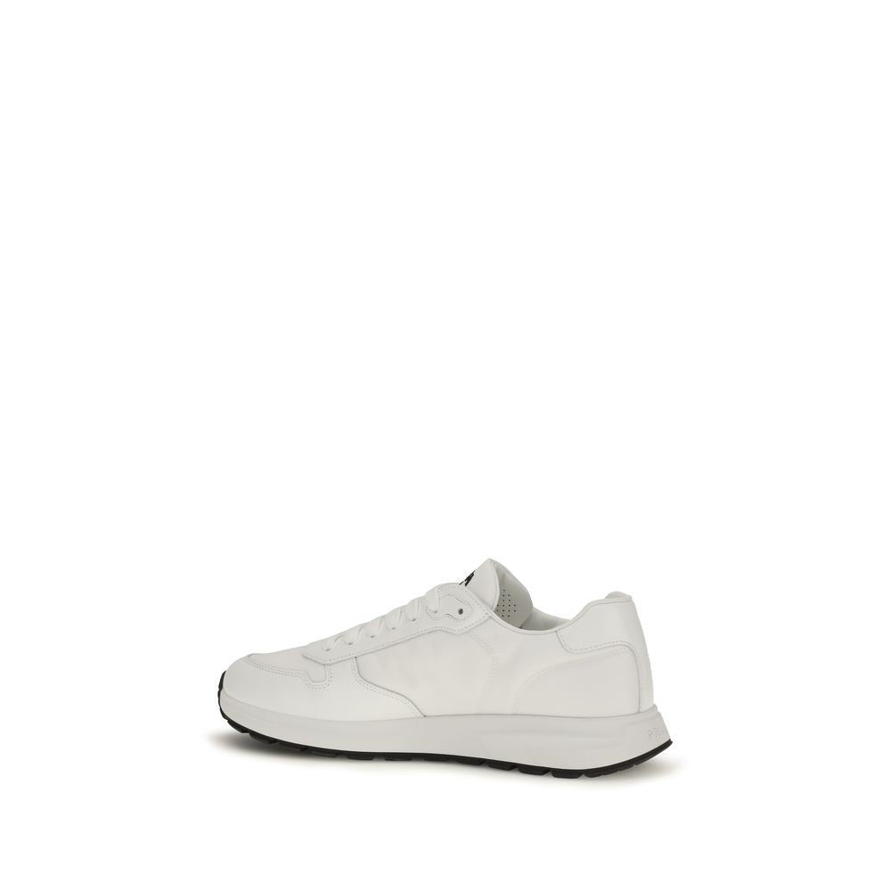 Prada White Recycled Polyamide Athletic Sneakers