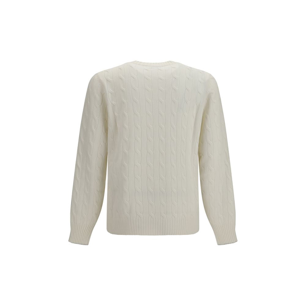 Brunello Cucinelli White Cashmere Sweater