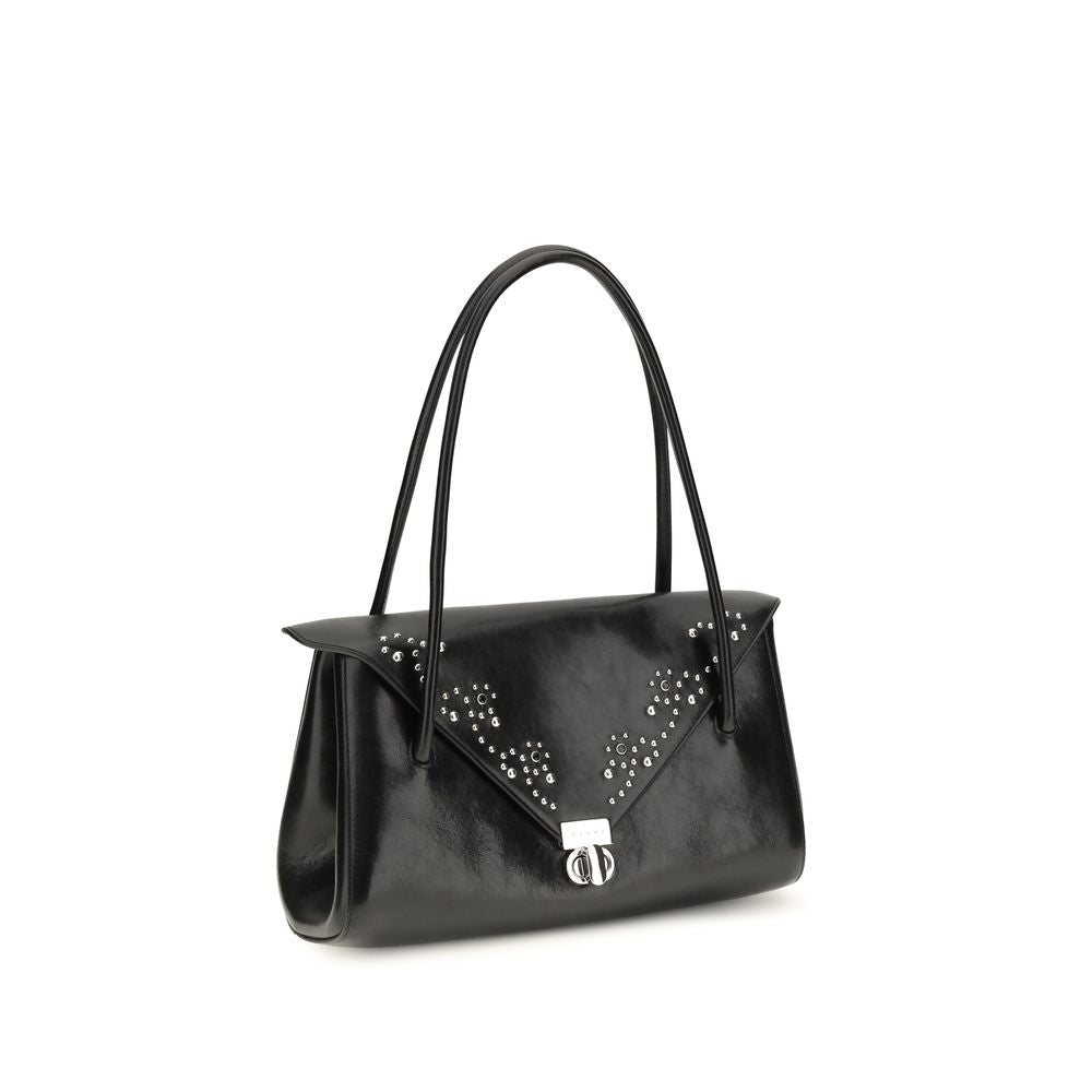 Marni Black Calf Leather Bos Taurus Shoulder Bag