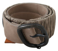 GF Ferre Brown Solid Leather Waist Metal Buckle Belt