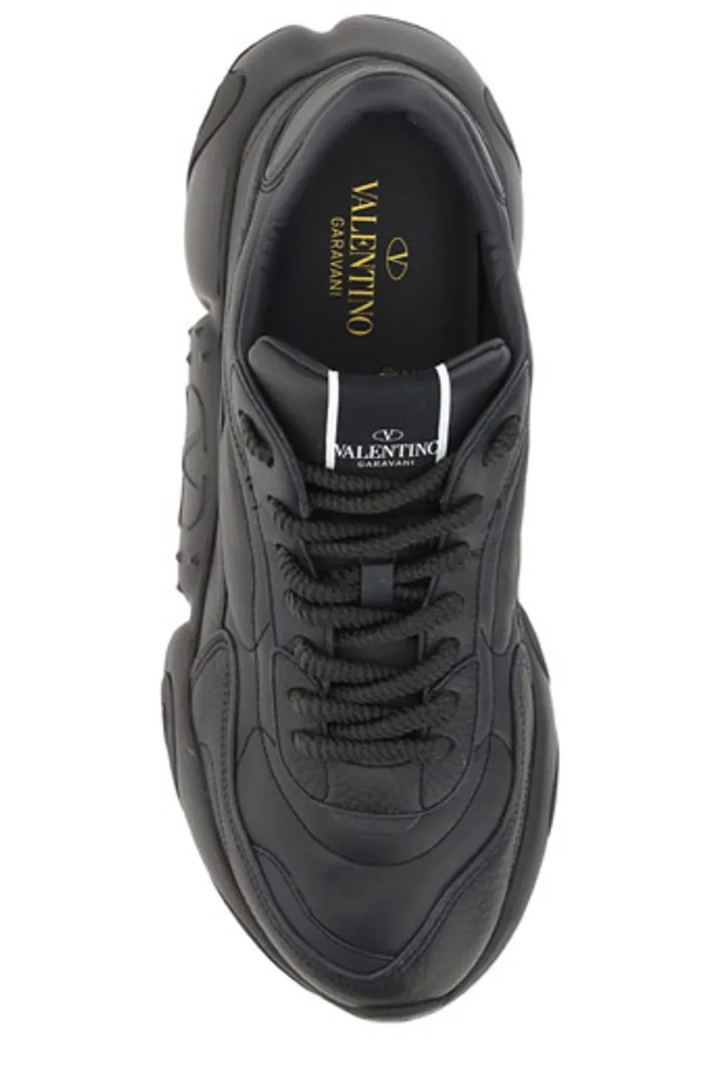 Valentino Garavani Black Calf Leather Garavani Sneakers