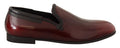 Dolce & Gabbana Bordeaux Patent Leather Dress Loafers Shoes