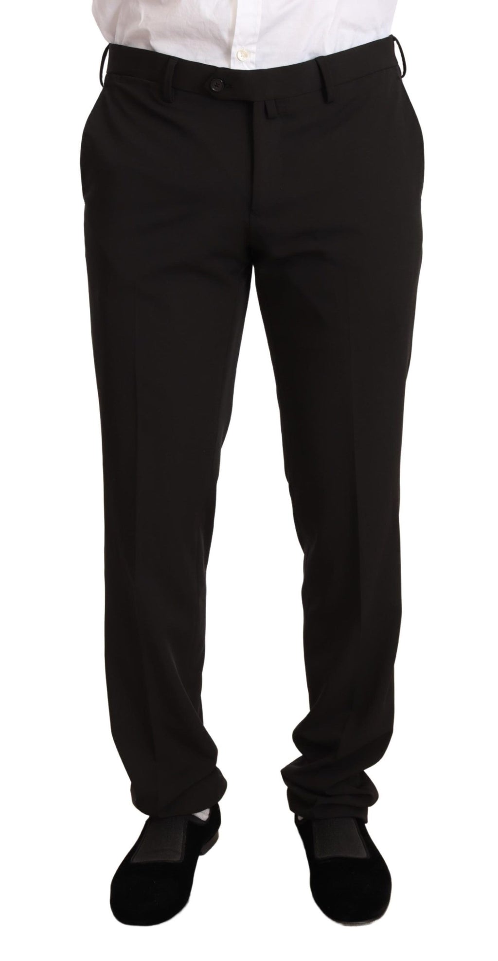 Domenico Tagliente Black Polyester Slim 2 Piece Set TAGLIENTE Suit