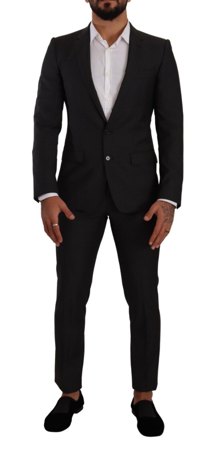 Dolce & Gabbana Dark Gray MARTINI Single Breasted 2 Piece Suit