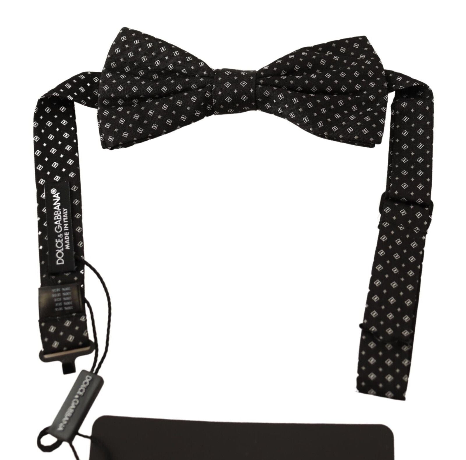 Dolce & Gabbana Dark Gray 100% Silk Adjustable Neck Papillon Tie
