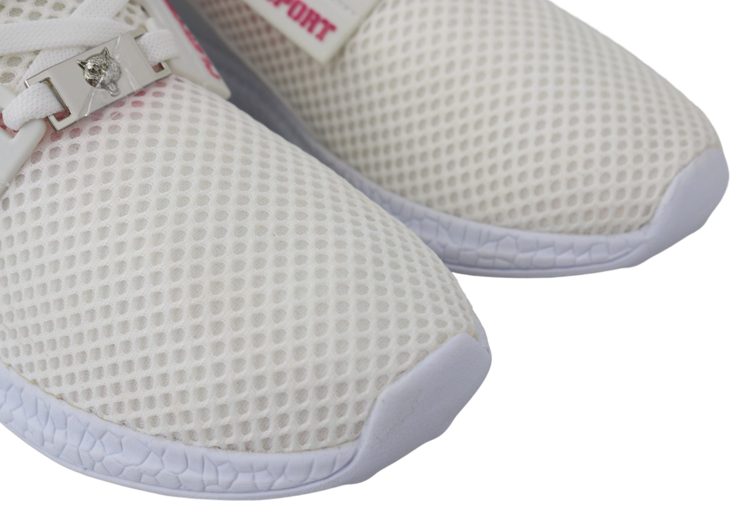 Plein Sport White Polyester Runner Becky Sneakers Shoes