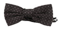 Dolce & Gabbana Dark Gray Polka Dot 100% Silk Neck Papillon Tie