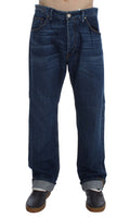 Acht Blue Wash Cotton Baggy Loose Fit Jeans