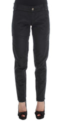 Ermanno Scervino Black Cotton Blend Regular Fit Pants