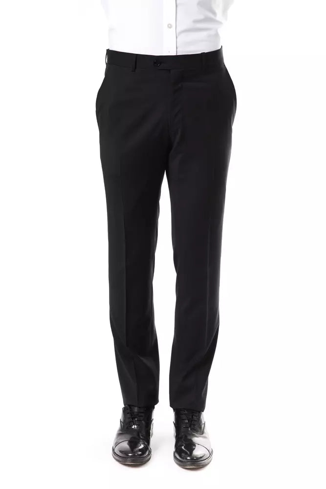 Uominitaliani Gray Wool Men's Suit Pants