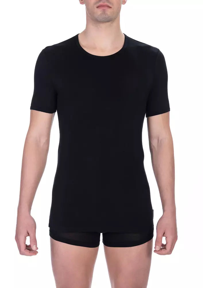 Bikkembergs Black Viscose T-Shirt