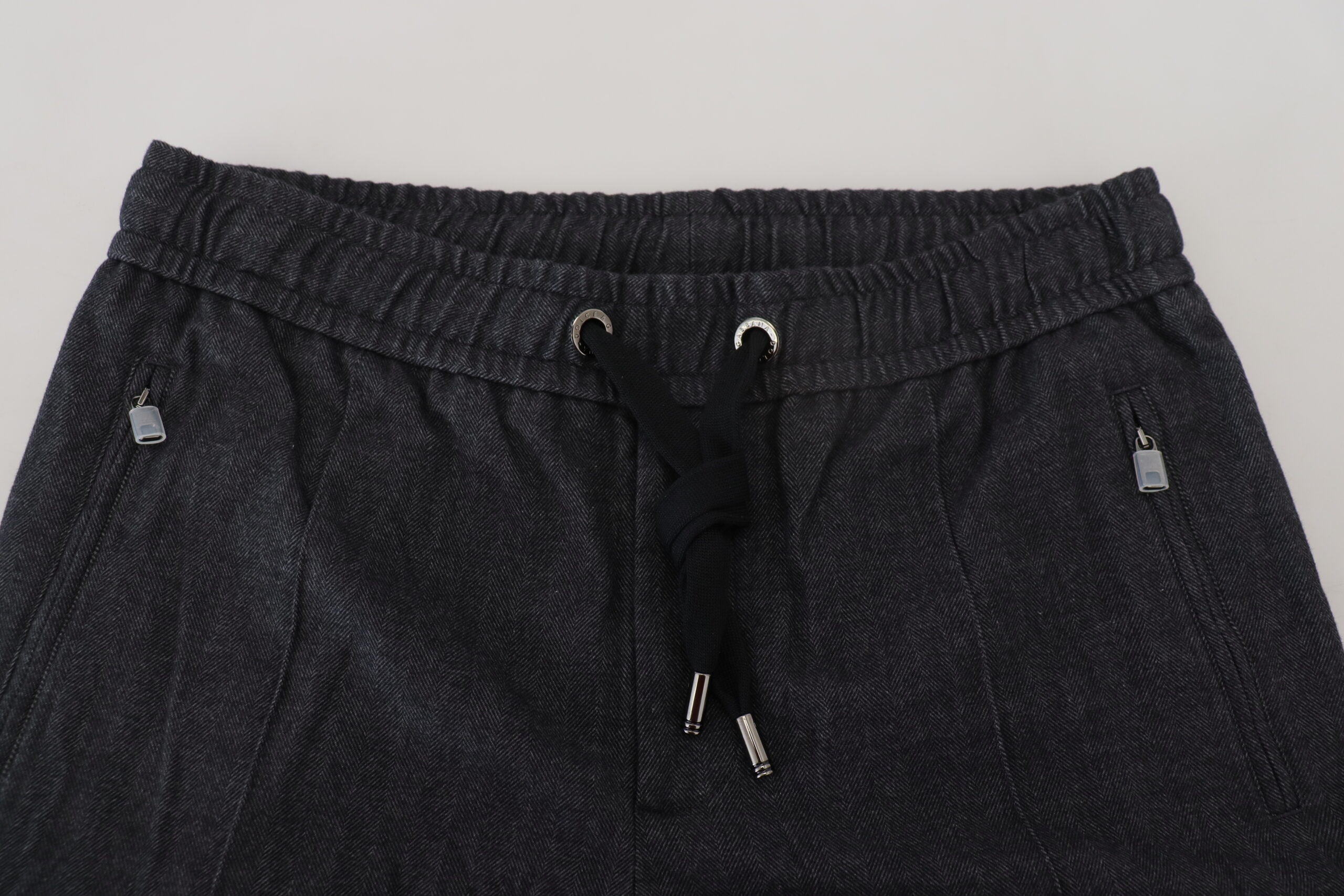 Dolce & Gabbana Grey Cotton Tapered Cotton Pants