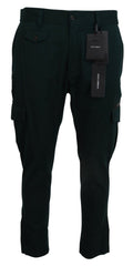 Dolce & Gabbana Green Cargo Cotton Stretch Jeans Pant