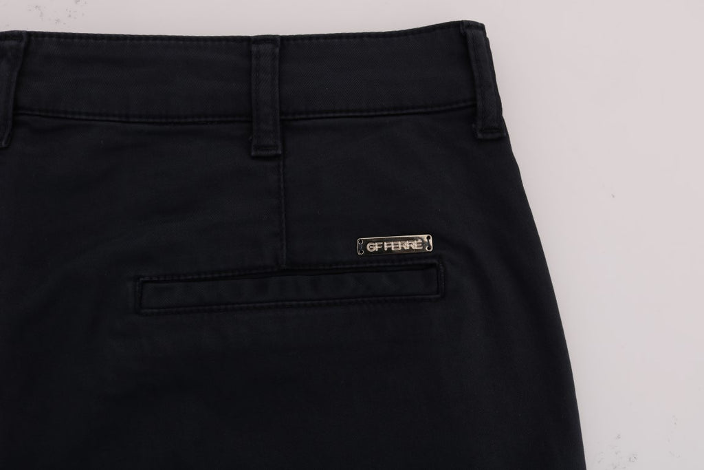 GF Ferre Blue Cotton Stretch Chinos Pants